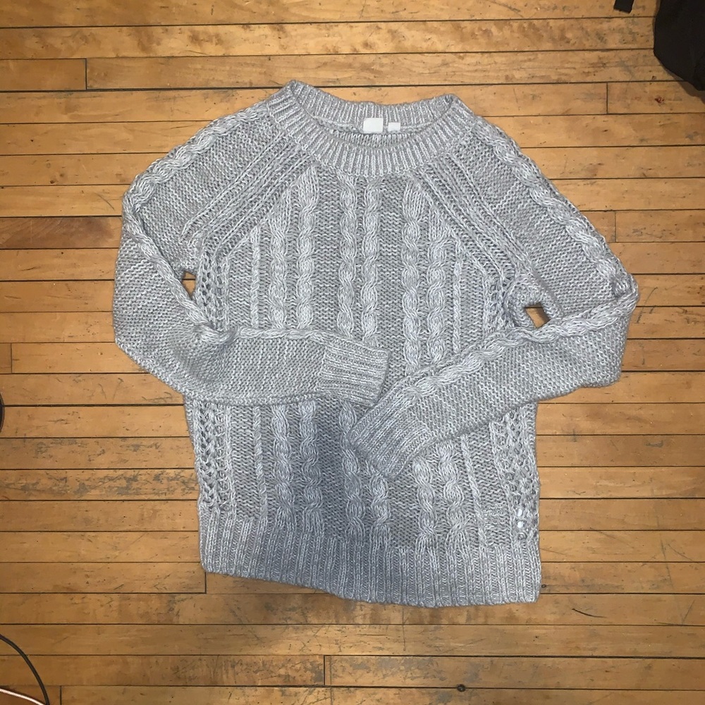 GAP Cable Knit Sweater Light Grey